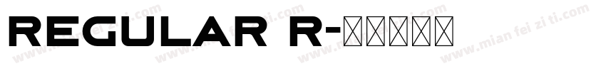 Regular R字体转换